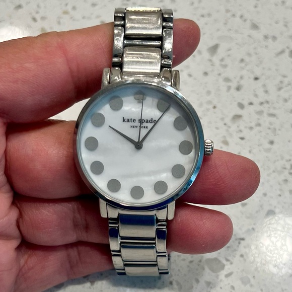 EUC Kate Spade Gramercy Silver Dot Watch - Picture 3 of 11